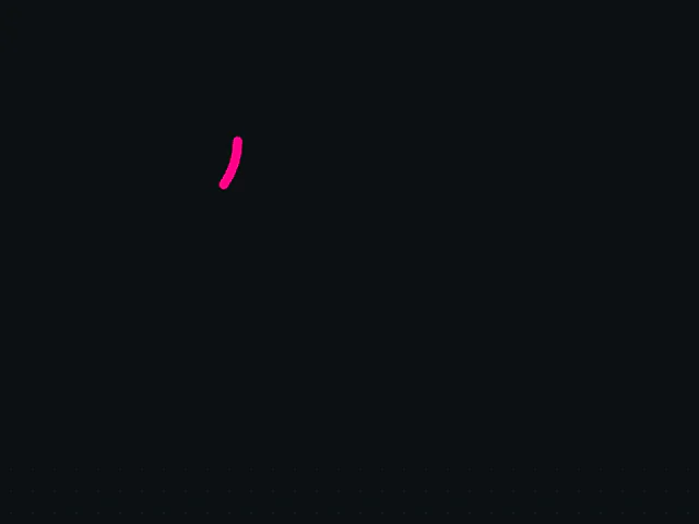 Path drawing animation example