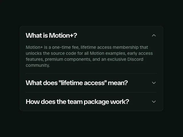 Radix: Accordion animation example