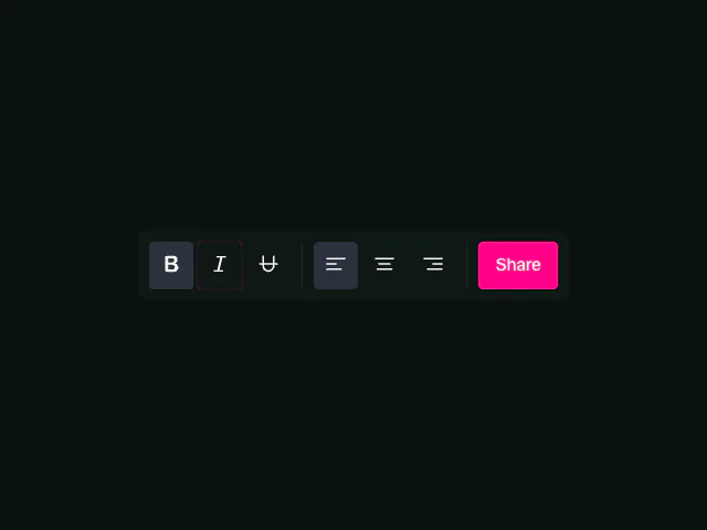 Radix: Toolbar animation example