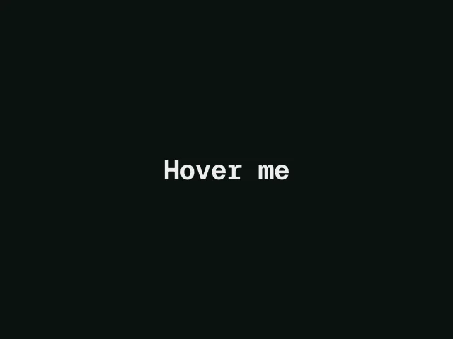 Scramble text: Hover animation example