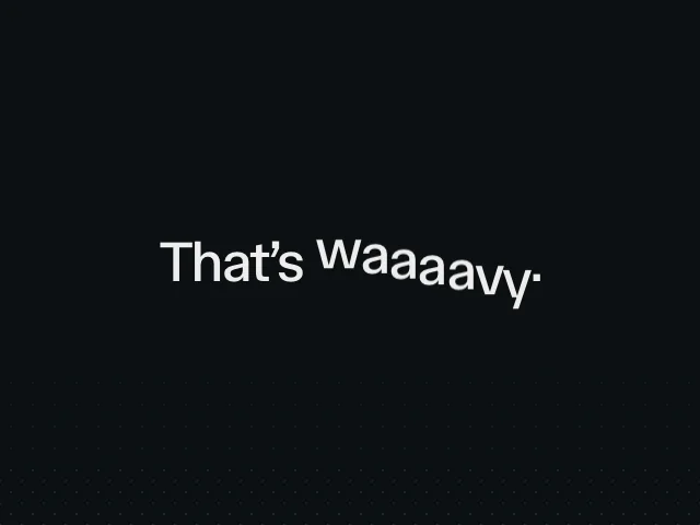 Wavy text animation example