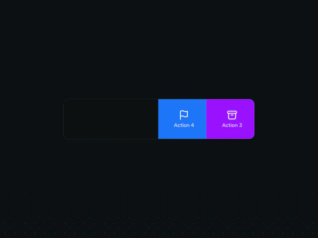 Swipe actions animation example
