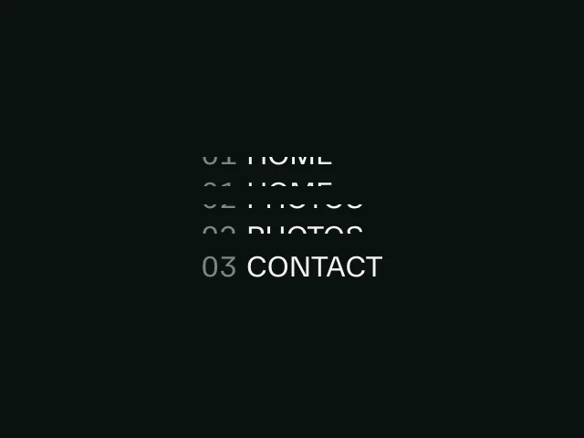 Reveal text effect animation example