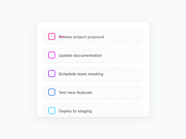 To-do list animation example