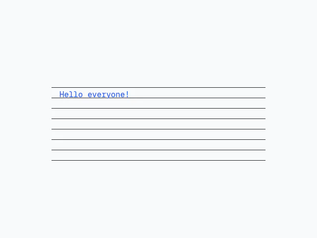 Typewriter: Natural Typing animation example