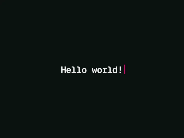 Typewriter animation example