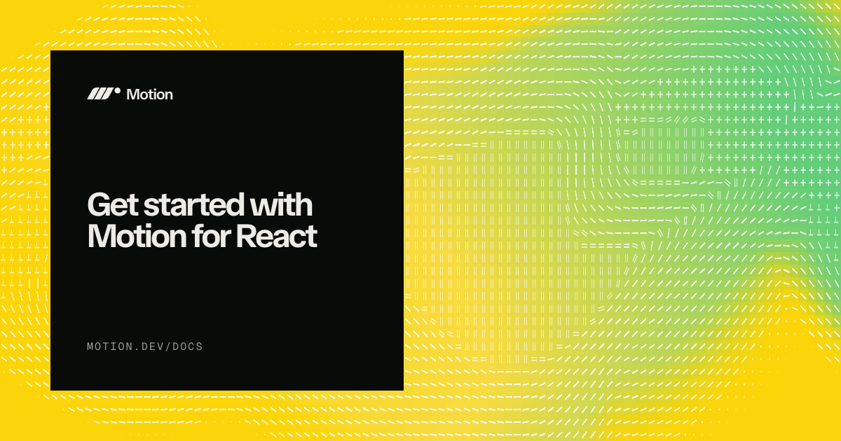 Motion — Install Motion for React, animate elements with spring animations. Complete guide with…