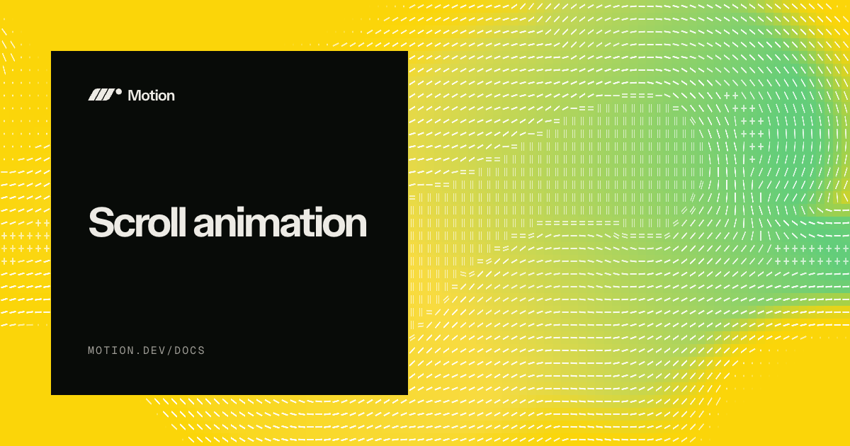 Vue scroll animation | scroll-linked & parallax | Motion for Vue