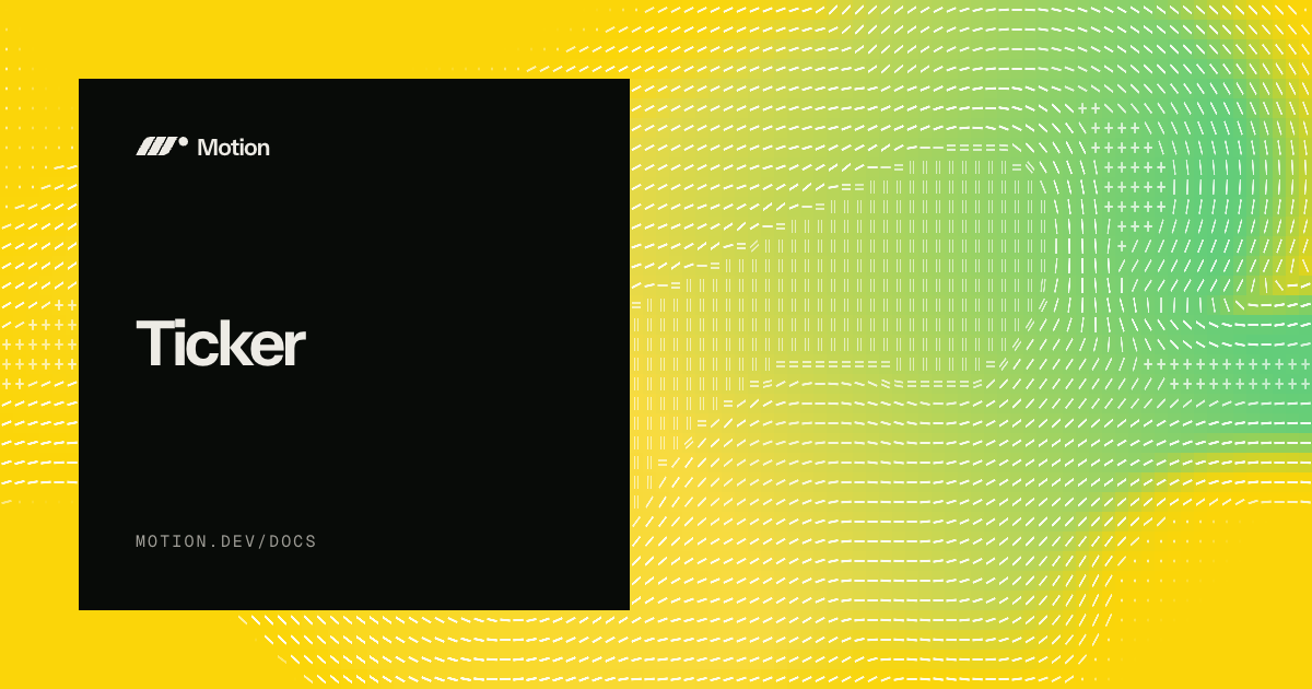 Ticker | scrolling marquee animations in Vue | Motion for Vue