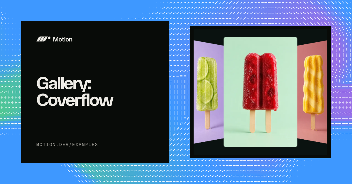 Gallery: Coverflow example for React | Motion