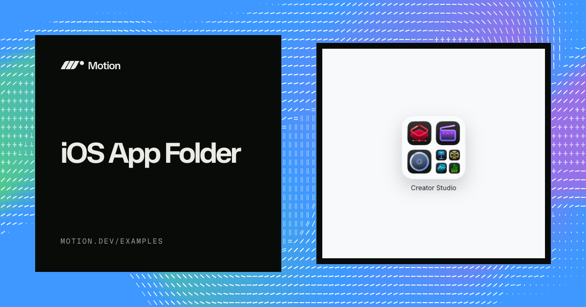 iOS App Folder example & tutorial for React | Motion