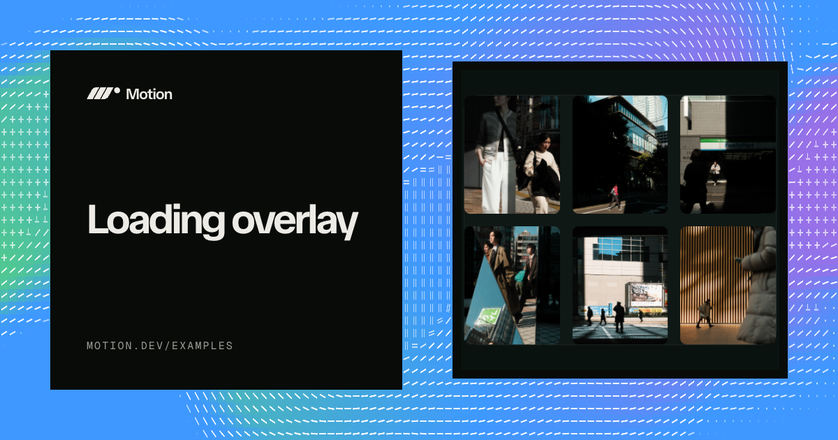 Loading overlay example & tutorial for React | Motion