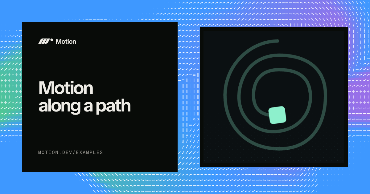 Motion along a path example & tutorial for React | Motion