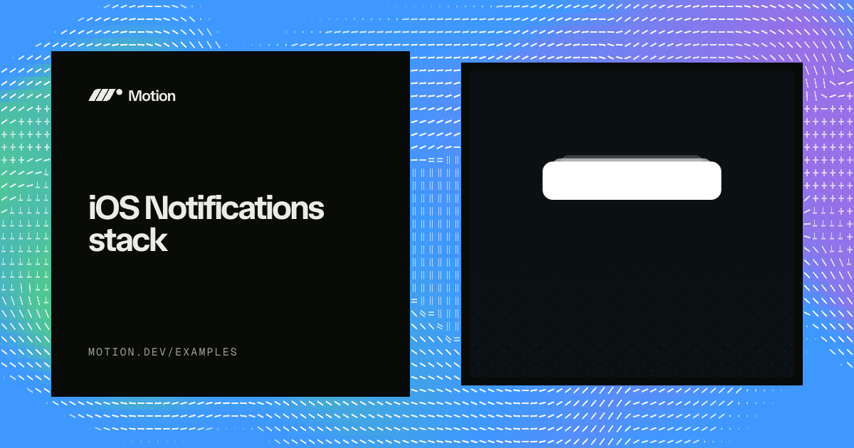 iOS Notifications stack example & tutorial for React | Motion