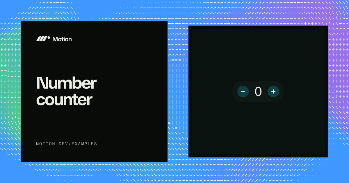 Number counter example for React | Motion