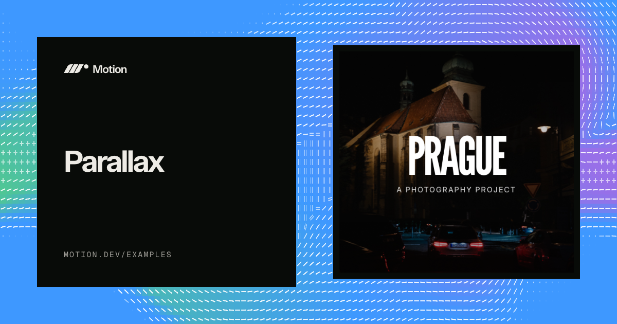Parallax example & tutorial for React | Motion