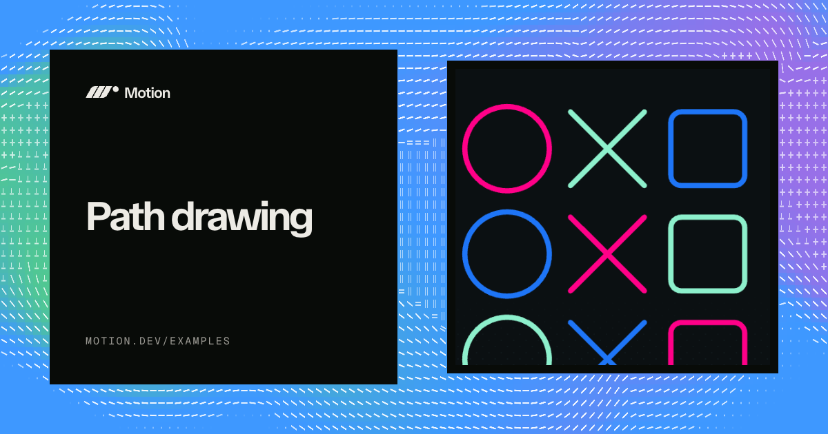 Path drawing example & tutorial for React | Motion