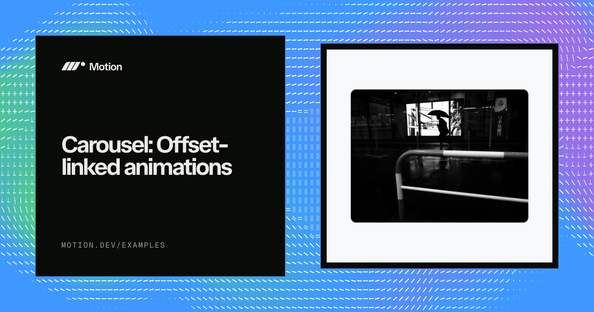 Carousel: Offset-linked animations example for Vue | Motion