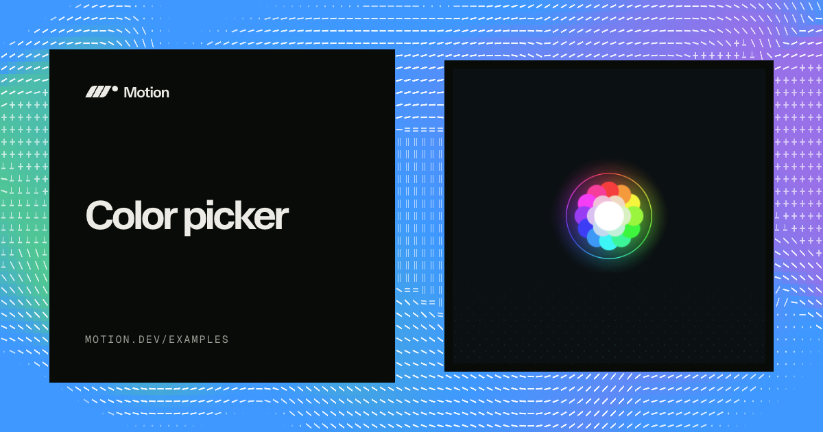 Color picker example for Vue | Motion