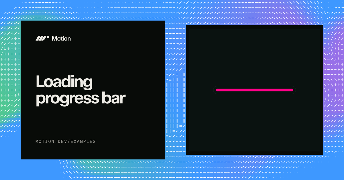 Loading progress bar example & tutorial for Vue | Motion