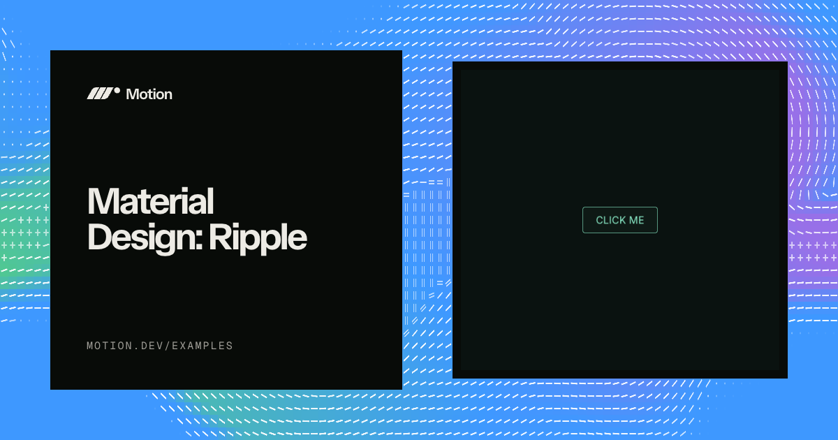 Material Design: Ripple example for Vue | Motion