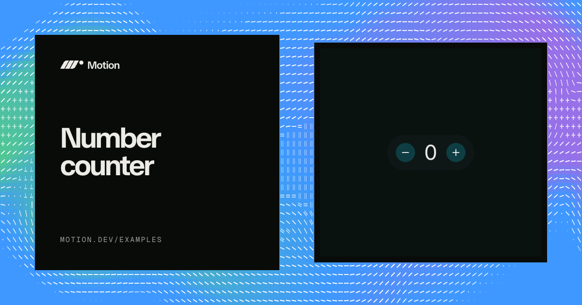 Number counter example for Vue | Motion